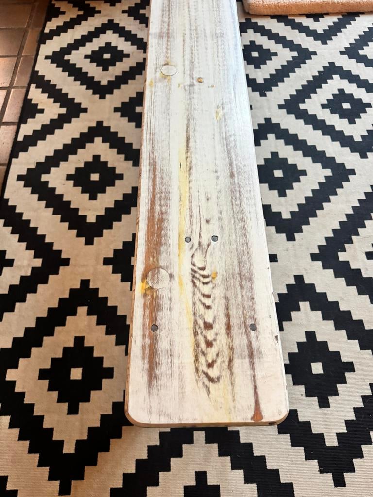 Inklapbare houten bank 185cm, Huis en Inrichting, Banken | Bankstellen, Ophalen, Zo goed als nieuw, Minder dan 75 cm, 150 tot 200 cm