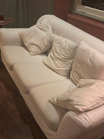 Witte driepersoonsbank