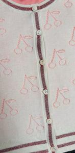 Bonpoint lichtroze vestje met kersen maat 4, Customercare@bonpoint.com, Bonpoint, Bonpoint EU, Trui of Vest