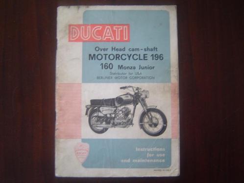 Ducati 160 Monza Junior 1965 OHC motorcycle owner's manual, Motoren, Handleidingen en Instructieboekjes, Ducati, Ophalen of Verzenden