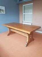 Eiken houten tafel, Ophalen, Gebruikt, 200 cm of meer, 50 tot 100 cm