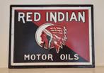 Indian, indiaan, wandbord, motor, metaal, biker, red, oil, Ophalen of Verzenden, Nieuw