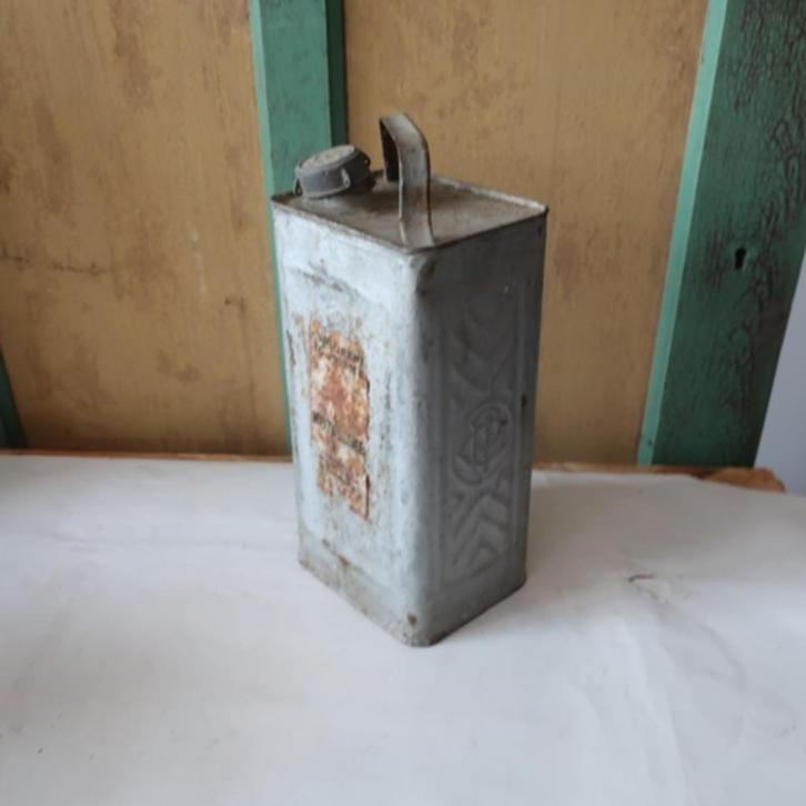 Olie petroleum kan Frankrijk grijs metaal barnfound, Antiek en Kunst, Curiosa en Brocante, Ophalen of Verzenden