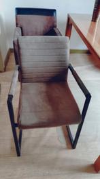 4 eetkamer stoelen. Gratis af te halen., Ophalen, Gebruikt, Bruin, Metaal