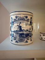 Delfts Blauw Pot met Windmolen, Ophalen of Verzenden