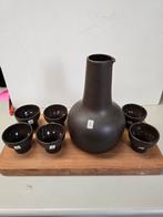 Cor unum Zweitse Landheer 7-delig sake set met dienblad, Ophalen