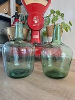 antieke groen glazen VIRESA vazen van 5 liter & 4 liter €69, Ophalen of Verzenden
