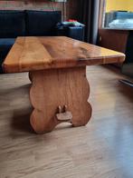 eiken salon tafel  van oud eiken, Ophalen, Gebruikt, 100 tot 150 cm, Eikenhout