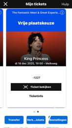 1x king princess Vip + Meet & Greet, Tickets en Kaartjes, Eén persoon