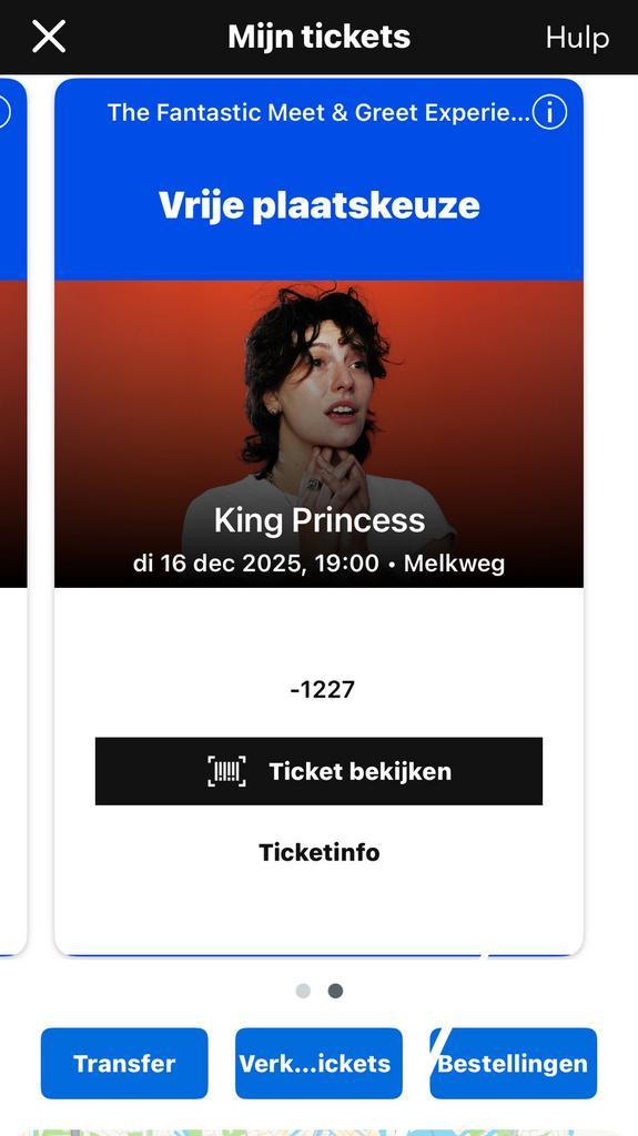 1x king princess Vip + Meet & Greet, Tickets en Kaartjes, Concerten | Pop, Eén persoon