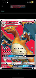 Charizard GX Pokemon Kaart, Ophalen of Verzenden, Zo goed als nieuw, Losse kaart, Foil