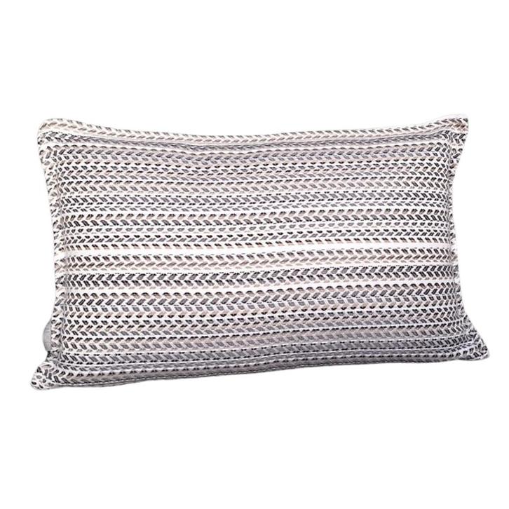 Luxe buitenkussen Lines | zwart-wit beige, Tuin en Terras, Tuinmeubel-accessoires, Nieuw, Ophalen of Verzenden
