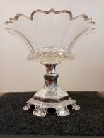 Antieke Kristal met Zilver Fruitschaal Jaar 1874, Ophalen of Verzenden