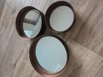 Set van 3 spiegels, Huis en Inrichting, Woonaccessoires | Spiegels, Ophalen, Minder dan 50 cm, Rond, Zo goed als nieuw