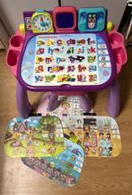 Vtech Leertafel met 4 Bladen Dubbelzijdig en krukje, Ophalen, Gebruikt, Taal en Lezen, Met licht