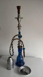 Waterpijp, Shisha blauw, werkend Egyptische, Ophalen of Verzenden, Glas