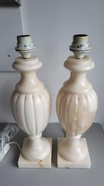 klassieke natuursteen tafellampen 2x, Ophalen, Overige materialen, Gebruikt, Klassiek