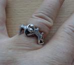 zilveren erotische ring [833], Sieraden, Tassen en Uiterlijk, 18 tot 19, Zo goed als nieuw, Zilver, Dame of Heer