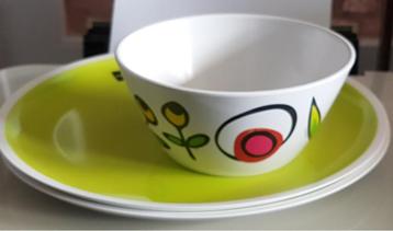 ZAK designs, melamine platte borden en kom beschikbaar voor biedingen