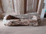 Oude Houten trog / schaal rechthoek, Huis en Inrichting, Woonaccessoires | Schalen en Manden, Ophalen, Zo goed als nieuw, Rond