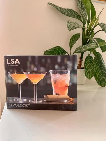 Cocktailset NIEUW mixologist. Mondgeblazen glas. martiniglas beschikbaar voor biedingen