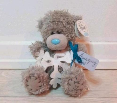 NIEUW ME TO YOU BEERTJE MET SNEEUW VLOKJE EN KAARTJES, Verzamelen, Beren en Cherished Teddies, Nieuw, Stoffen beer, Me To You