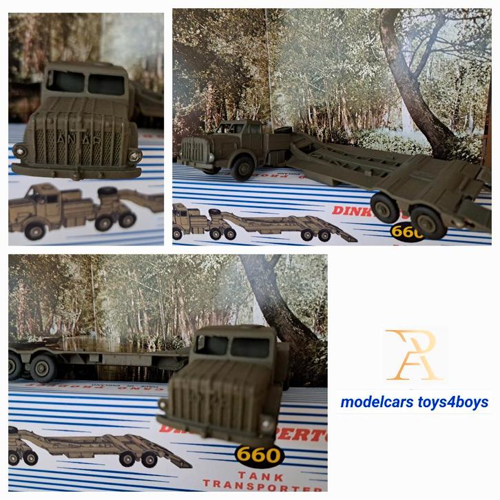 Dinky Toys nr 660 Thornycroft Mighty Antar Tank Transporter, Hobby en Vrije tijd, Modelauto's | 1:43, Gebruikt, Bus of Vrachtwagen