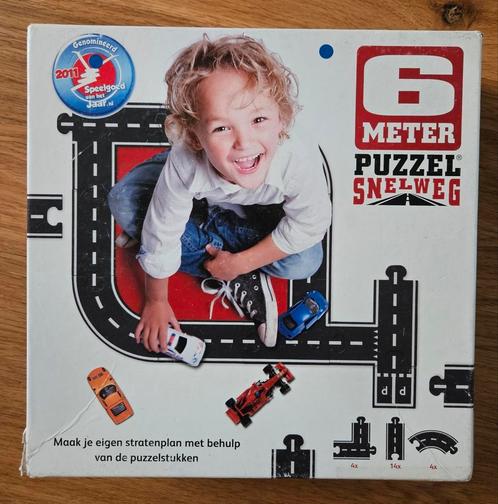 6 meter puzzel snelweg, Kinderen en Baby's, Speelgoed | Racebanen, Gebruikt, Elektrisch, Overige merken, Ophalen