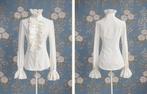 Witte victoriaanse dames blouse (gothic middeleeuws shirt), Verzenden, Nieuw, Historisch, Kleding
