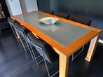 Cassina Eettafel met Glazen Blad, Huis en Inrichting, Tafels | Eettafels, Ophalen, Gebruikt, Glas, 200 cm of meer