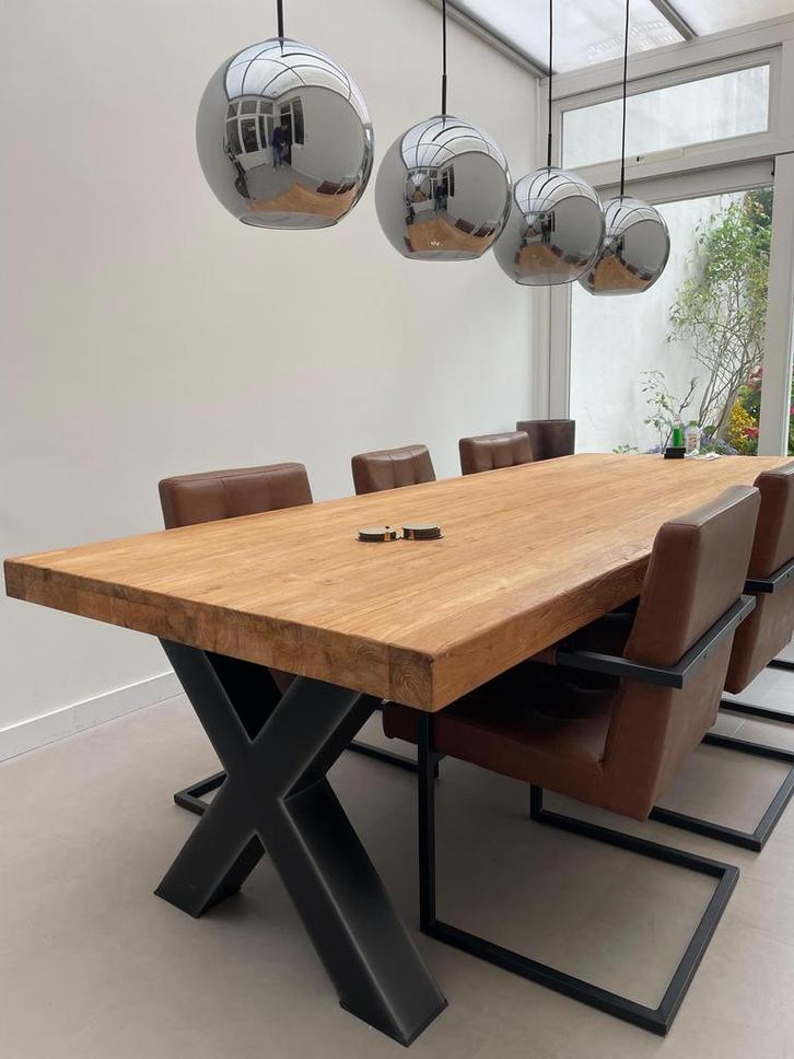 Eettafel, Huis en Inrichting, Tafels | Eettafels, Gebruikt, 100 tot 150 cm, 200 cm of meer, Vijf personen of meer, Rechthoekig