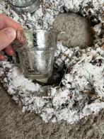 Krans met waxinelichtjes - Sfeervolle decoratie, Huis en Inrichting, Overige materialen, Wit, Ophalen of Verzenden, Zo goed als nieuw