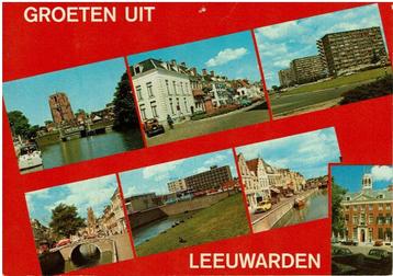 Ansichtkaart Leeuwarden, 7-luik beschikbaar voor biedingen