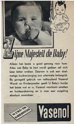 Zijne Majesteit de Baby! Voor huidverzorging VASENOL 1946, Verzenden, Zo goed als nieuw, Overige typen