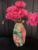 LAATSTE! Vaas multicolour bloemen vaasje parrot parkiet VdlM, Huis en Inrichting, Ophalen of Verzenden, Nieuw, Aardewerk of Porselein