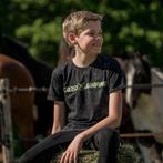 Zwart Red Horse Cooper jongens T-shirt maat 104, Dieren en Toebehoren, Paardrijkleding, Kinderen, Dressuur, Nieuw, Ophalen of Verzenden
