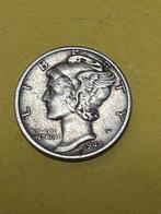 One dime 1942 Amerika zilver munt, Postzegels en Munten, Munten | Amerika, Verzenden