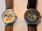2x horloge | moeten worden nagekeken, Overige merken, Staal, Gebruikt, Polshorloge