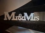 Mr & mrs sign tekstbord wit landelijk rm stijl, Huis en Inrichting, Woonaccessoires | Tekstborden en Spreuken, Ophalen of Verzenden