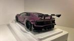 Lamborghini Aventador lb-works paars autoart 1.18, Ophalen of Verzenden, Autoart, A, A
