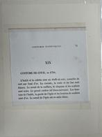 1852 Oud kostuum / Franse tekst - In leuke lijst UNIEK, Ophalen of Verzenden