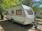 Dethleff New Line 460 DB met stalling in Zuid-Frankrijk, Caravans en Kamperen, Caravans, Vast bed, Rondzit, 750 - 1000 kg, Particulier