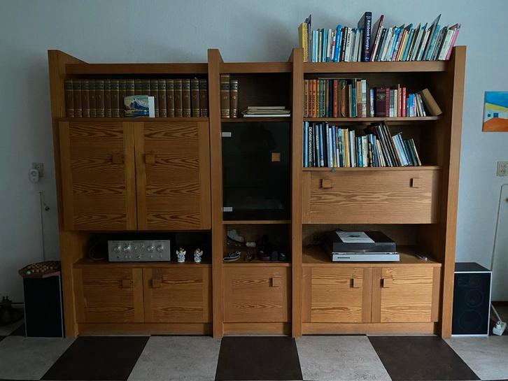 Wandmeubel (3-delig) - Vintage Stijl, Huis en Inrichting, Kasten | Wandmeubels, Gebruikt, 200 cm of meer, 300 cm of meer, 25 tot 50 cm