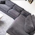 Grote ribstof hoekbank, Ophalen, Zo goed als nieuw