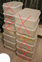4x Handige opbergdozen transparant, formaat "middel groot", Doe-het-zelf en Verbouw, Kratten en Dozen, Ophalen of Verzenden, Zo goed als nieuw