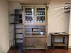 apothekerskast (eikenhout), Ophalen, 100 tot 150 cm, 200 cm of meer, Met deur(en)