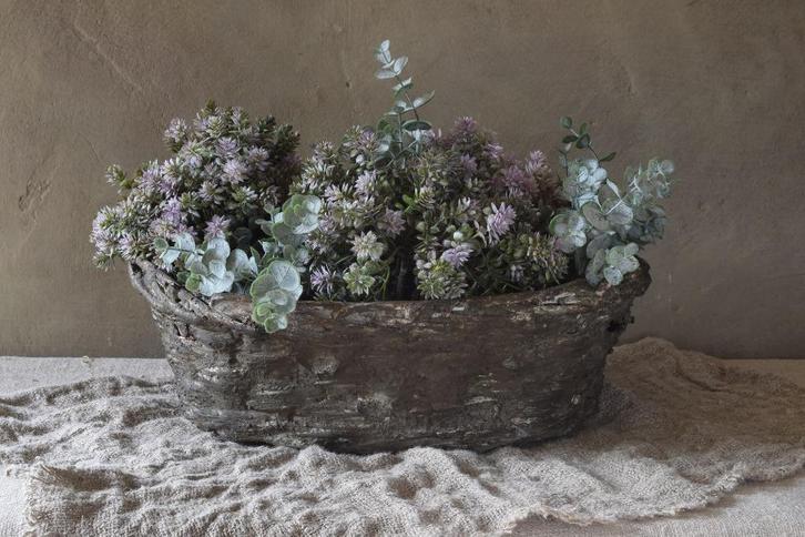 Oude Chinese mand in rietsteen, Huis en Inrichting, Woonaccessoires | Schalen en Manden, Gebruikt, Schaal, Ovaal, Riet, Ophalen