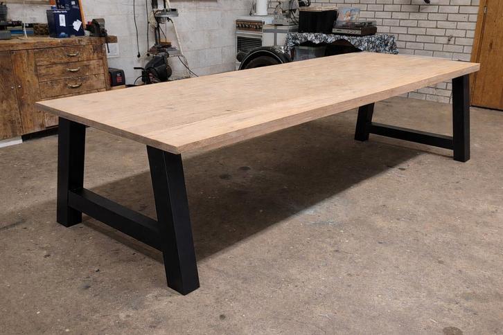 3 meter lange vergadertafel/eettafel met A-poot, Huis en Inrichting, Tafels | Eettafels, Nieuw, 100 tot 150 cm, 200 cm of meer