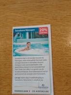Kortingsbon voor Sanadome Nijmegen, 20 % korting, Tickets en Kaartjes, Kortingen en Cadeaubonnen, Kortingsbon, Spa of Sauna, Drie personen of meer