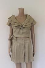 NIEUW Just Dai beige set van top en broekje maat S, Kostuum of Pak, ., Beige, Just Dai